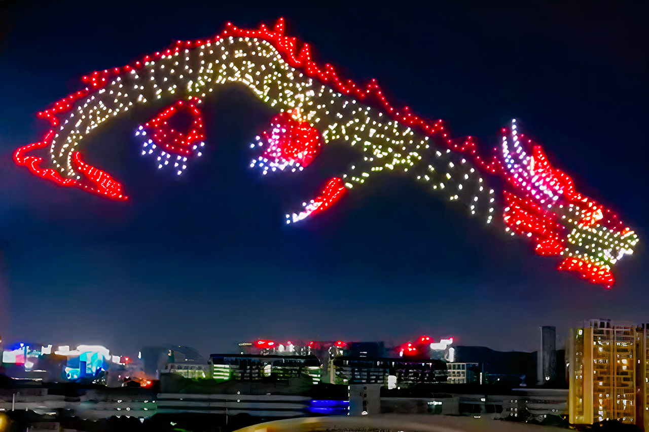 Chinese new year drone show